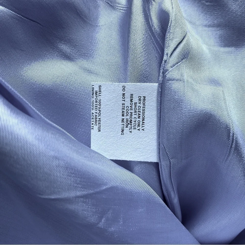 Jessica McClintock Gunne Sax Lavender Blue Silky Vintage Prom Dress Women 9/10